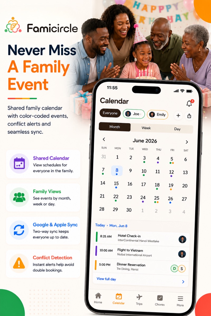Never miss a family event